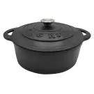 Чугунена тенджера Kinghoff KH 1523, 22 см, 2.4 литра, Индукция, Черен, (22384)