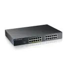 Суич ZyXEL GS1915-24EP, 24-портов, Gigabit, Управляем, Монтаж в шкаф, PoE, (35935799)