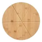 Дъска за рязане на пица Kinghoff KH 1565, 35 см, 6 парчета, Бамбук, (9999KH1565)