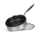 Дълбок тиган с капак Edenberg EB-7531, 24 см, Стомана 18/10, Професионален, Трислойно покритие Eterna, Капак, Инокс, (15753)