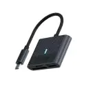 Четец за карти Rapoo UCR-3001, USB-C, Черен, (35935604)