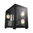 Кутия FSP CMT380 Black ARGB TG, ATX Mid Tower, Черна, (35936374)