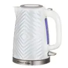 Електрическа кана Russell Hobbs 26381-70, 2400 W, 1.7 л, Бързо завиране, 3D Дизайн, Чучур без подливане, Бял, (17784)