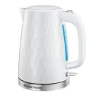 Електрическа кана Russell Hobbs Honeycomb 26050-70, 3000 W, 1.7 л, Стомана, Чучур без подливане, Бял, (17782)