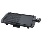 Електрическа скара Rosberg R51015I, 1500W, 36x26см, 2 зони - гладка и оребрена, Незалепваща, Черен, (17820)