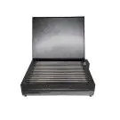 Електрическа скара Rubino 2200W, Капак, 44.5x33x10см, Неръждаеми тръби, Шагрен, (17192)