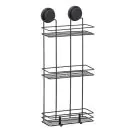 Етажерка за баня Metalife MGS-720, 3 нива, 51.5x39x49.5 см, Черен, (35945721)