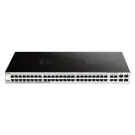Суич D-Link DGS-1210-52, 48 портов 10/100/1000 Base-T port with 4 x 1000Base-T /SFP ports, управляем, за монтаж в шкаф, (35933146)