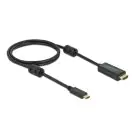 Кабел Delock USB-C - HDMI (DP Alt Mode) 4K 60 Hz, 1 m, Черен, (35938609)
