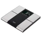 Кантар Adler AD 8165, До 225 кг, Памет за до 10 потребителя, LCD дисплей, 3 x AAA, Инокс/Черен, (35922816)