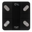 Кантар Adler AD 8186, SMART Tuya, До 180 кг, LED дисплей, 3 x ААА, Черен, (35922793)