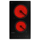 Керамичен плот за вграждане Crown VCP 32D, 3000W, Таймер, Двоен, Тъч скрийн, Черен, (9999VCP32D)