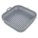 Комплект 2 бр. правоъгълни силиконови форми за Airfryer Klausberg KB 7790, 21х20.3 см, До 230C, Без BPA,  Сив, (35922821)