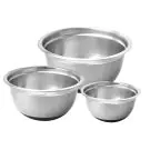Комплект дълбоки купи Klausberg KB 7388, 5 л, 3 л, 1.6 л, Неплъзгаща основа, Инокс, (9999KB7388)
