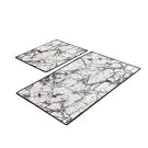 Комплект килими за баня Chilai Home 359CHL2459, 2 части, 100% антибактериални кадифени нишки, Многоцветен, (359CHL2459)