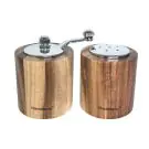 Комплект мелничка за пипер и солница Klausberg KB 7859, Керамичен механизъм, Акациево дърво, Кафяв, (35944526)