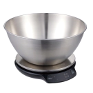 Кухненска везна с купа Klausberg KB 7939, 5 Kg, Bluetooth, Мобилно приложение, LED, ТАРА, Течности, 4 хранителни стойности, Инокс, (35946030)