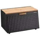 Кутия за хляб Klausberg KB 7467, 35.5 см, Стомана, Бамбук, Горен и преден капак, Черен, (35944514)