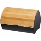 Кутия за хляб Klausberg KB 7711, 32 см, Лека и здрава конструкция, Бамбук, Кафяв/черен, (20774)