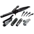 Мултифункционална маша/преса за прически Remington S8670, 4 приставки, 200°C, Антистатична, Керамично покритие, Черен, (35945604)