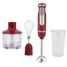 Пасатор, чопър и миксер 3в1 Oliver Voltz OV51112KSC, 800W, 700 ml, Стоманена приставка, 2 скорости, Червен, (14644)