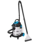 Перяща прахосмукачка Crown WVC-1220, За сухо и мокро почистване, 1200W, 20 л, Функция издухване, Инокс/Син, (35922811)