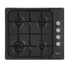 Плот за вграждане Zilan ZLN 0034, 4 газови горелки, 7.35 kW, Пропан-бутан или природен газ, 60х50 см, Чугунени решетки, Защита от изтичане на газ, Черен, (35932238)