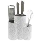 Поставка за ножове и аксесоари Kinghoff KH 1585, Мраморно покритие, 23 х 10 х 22.2 cm, Бял, (35922510)