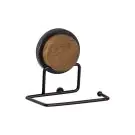 Поставка за тоалетна хартия Metalife MGS-703W, 10x5х13 см, Черен/Дървесен, (20756)