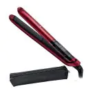 Преса за коса Remington S9600, LCD, 240 градуса, Керамично покритие, Регулируема температура, Червена, (11170)
