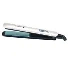 Преса за коса Remington Shine Therapy S8500, 9 температурни настройки 150-230 C, Керамично покритие, Плаващи плочи, Бял/зелен, (17803)