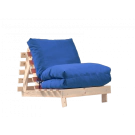 Фотьойл Fubsy Wood, Bombay Blue Denim, разтегателен шезлонг, дърво, текстил, (8386)