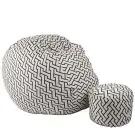 Комплект Барбарон с табуретка за крака 700л. King Size, Zappity Brown, Перящ се калъф, Пълнеж с микс от мемори пяна и дунапрен, Гама Premium, (PUF-M-KO-PT-ZAB)