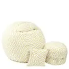 Комплект Барбарон с табуретка за крака и декоративна възглавница 500л. Matusalem, Zappity Yellow, Перящ се калъф, Подходящ за деца, Пълнеж с микс от мемори пяна и дунапрен, Гама Premium, (PUF-M-MOP-PT-ZAY)