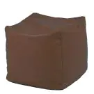 Пуф, 80л., Табуретка Куб - Chocolate, PU кожа, Пълнеж от Полистиролни перли, 8082