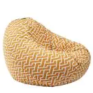 Пуф круша 520л., Nirvana Gigant, Zippity Orange, Перящ се калъф, Пълнеж от Полистиролни перли, Гама Premium, (PUF-G-NGG-PT-ZIO)