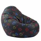 Пуф, круша, 520л., Nirvana Gigant - Game On, Водоустойчив, Перящ се калъф, Пълнеж от Полистиролни перли, принт, 8298