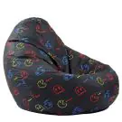 Пуф, круша, 320л., Nirvana Grande, Game On, Водоустойчив, Перящ се калъф, Пълнеж от Полистиролни перли, принт, 8313