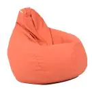 Пуф, круша, 220л., Nirvana Hobbit - Orange, PU кожа, Пълнеж от Полистиролни перли, 8060