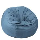 Пуф, Барбарон, 600л., King Size - Denim, Перящ се калъф, Трансформира се в легло, Пълнеж с микс от мемори пяна и дунапрен, Гама Premium
