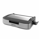 Бездимна кухненска скара с капак Rohnson R-2550, 1800W, Плочи 35х24 см, Капак, Инокс, (16855)