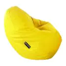 Пуф BULMEG PT2PPYL, Голям барбарон тип круша с водоустойчив перящ се калъф, Пълнеж от полистиролни перли, 320л, Жълт