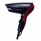 Сешоар Rosberg R51100P, 1200W, 2 скорости, DC мотор, Студена струя, Черен/червен, (22063)