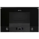 Микровълнова за вграждане SMEG MP122B3, Серия Linea, 22 литра, Черно стъкло, (19692)