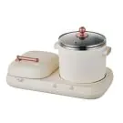 Станция за закуска 2в1 Adler AD 6421, 1320W, 1л, Незалепващ грил, Таймер, Кремав, (35922549)