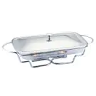 Съд за топло сервиране Bohmann BH 2008-30CG, 3l, Термоустойчиво стъкло, Капак, Поставка, Инокс, (35944162)