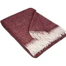 Тъмночервено вълнено одеяло - луксозна визия, (22303)