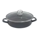 Тава и тенджера 2в1 Rosberg R51222A28CT, 28 см, Мраморно покритие, Капак, Индукция и фурна, Черен, (5122A28CTB)