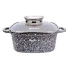 Тенджера Klausberg KB 7528, 2.8 л, Стъклен капак, Мраморно покритие, Индукция, Сив, (35922758)