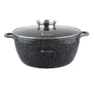 Тенджера с дозатор Goldmann GM-0320, 2.3L, 20см, Мраморно покритие, Индукция, Черен, (20788)